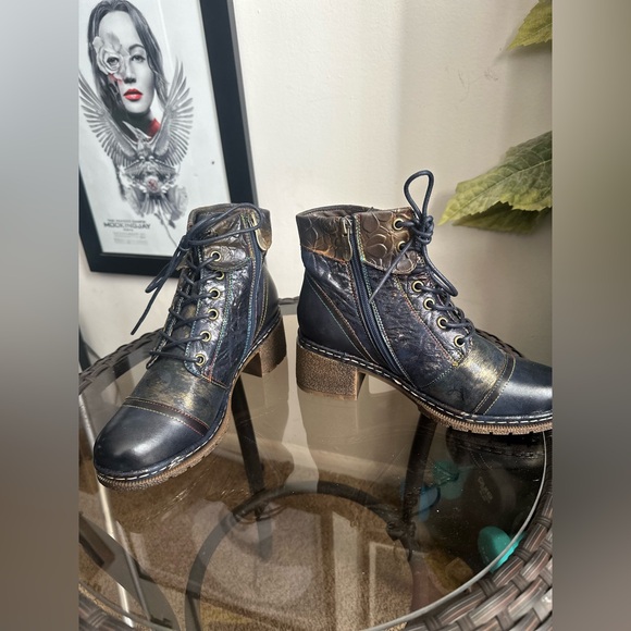 L’Artiste by Spring Step Leather Lace-Up Boots - Fallinluv Size 7 women - Picture 12 of 13